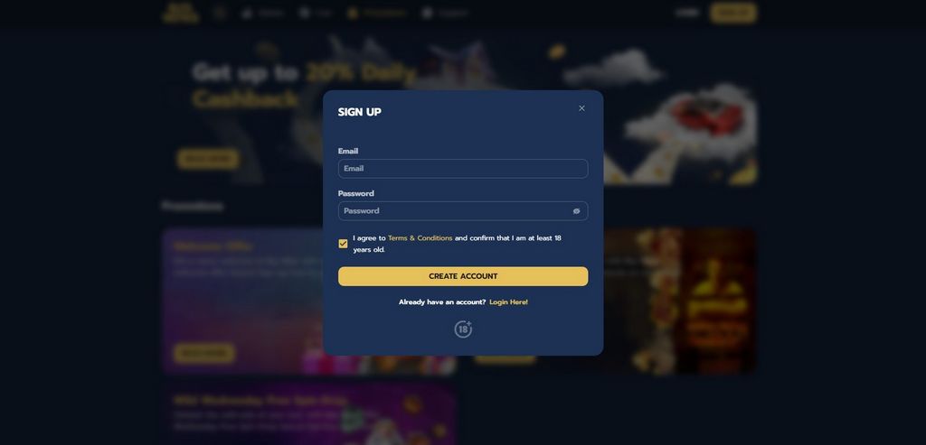 BigWins Casino cashback raises approximately 20%